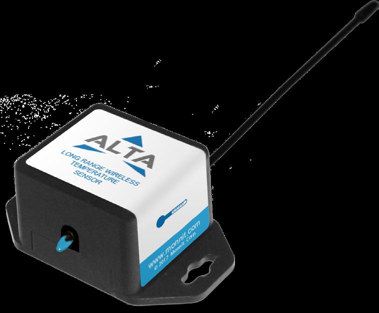 1.125 in (28.575 mm) 2.0 in (50.8 mm) 0.875 in (22.225 mm) ALTA Commercial Coin Cell Wireless Temperature Sensor - Technical Specifications Supply Voltage 2.0-3.