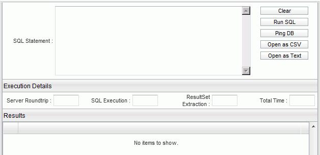 Chapter 7: Maintaining the System 3. Click Run SQL.