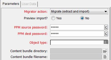 Chapter 9: Migrating Entities Content Bundle Controls The behavior of controls related to the content bundle depends on the migrator action you select, as follows: If you select Migrate (extract and