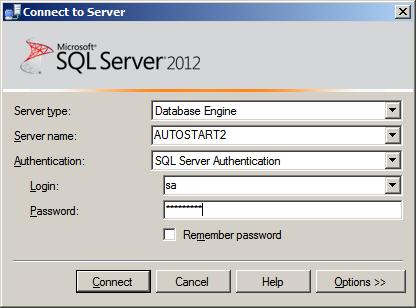Creating the ASDB Database and Configuring it for AutoStart 10. Select SQL Server Services, select SQL Server (MSSQLSERVER), right click, and select Start: 11.