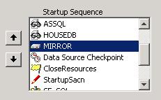 MIRROR, and using the up arrow, move it underneath the HOUSEDB: 6.