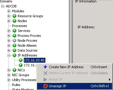 Backup and Restoration of an SQL Server ASDB Database 7. Expand IP Addresses and Un-assign the Automation IP: 8.