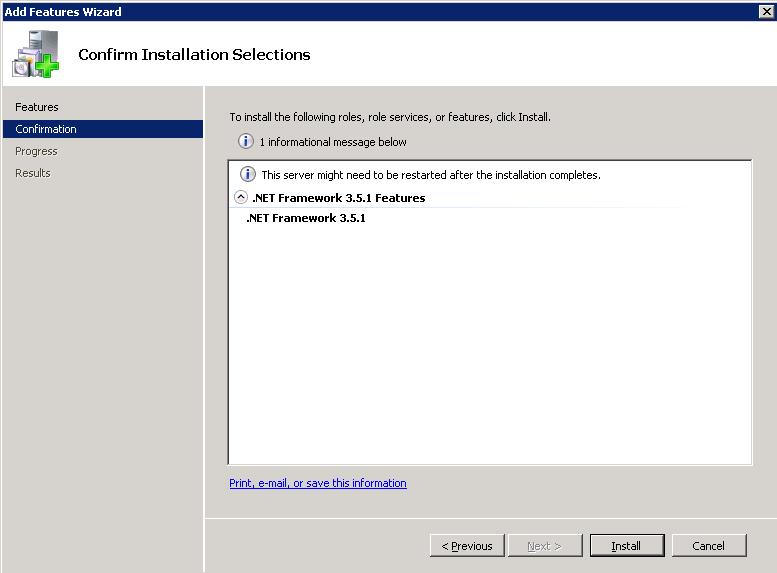 Click Install in the Confirm Installation Selections screen: 2014