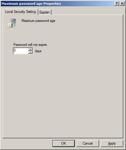 File Server Preparations 7. Repeat steps 1-6 on the second File Server computer. Configuring File Server Passwords to Not Expire A File Server password is used when configuring AutoStart.