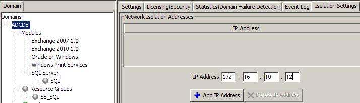 Configuring the Domain for Point-to-point Communications and Managed IP Add Use the following procedure to set the global isolation addresses for the entire AutoStart domain.