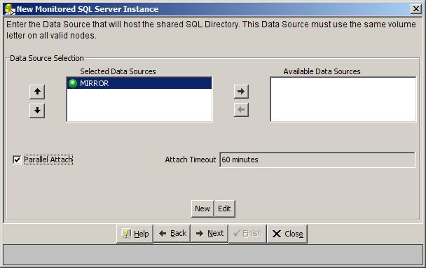 The SQL Server Module Sources field, enable, (check), Parallel Attach, and click Next: 27.