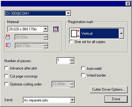 Sending Contour Cut Jobs to Production Manager To begin the output process, select the objects you want to output and open the RIP and Print dialog in one of the following ways: From the File menu,