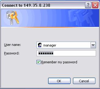 AT-S79 Management Software User s Guide The AT-S79 management software displays the login dialog box, shown in Figure 34. Figure 34. AT-S79 Login Dialog Box 3.