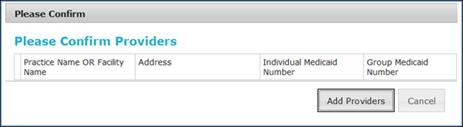 To view the list of providers associated by Tax ID, first enter a valid Provider Tax ID Number (TIN) and choose Search.