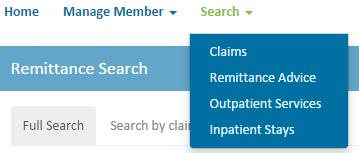 Search Results You will receive information on the submitted claim Claim ID: System generated claim number that identifies your submitted claim Service dates: Date service was given Member: Member