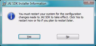 10 Running the Installed Program Start the JAI Control Tool with the shortcut configured during the software