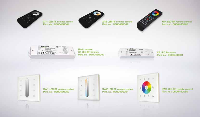 3.3 X4 LED RF DIMMER Wireless solutions for controlling LED applications with intuitive handling.