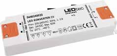 4 LED CONVERTER CV MODULES PROFILES LED converter 30 W Part number 0440240005 (12 V DC) 0440240006 (24 V DC) Input voltage 200-240 V AC, 50 Hz Output voltage 12 V / 24 V DC Power max.