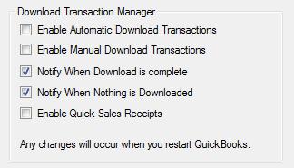 Download Transactions Manager This feature is for download transactions not processed through the epnplugin and QuickBooks.
