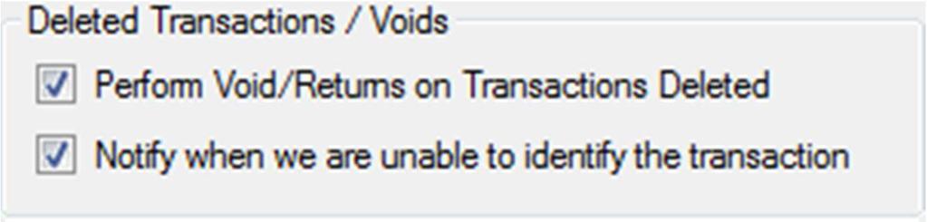 Voids and Deleted Transactions epnplugin will prompt to issue a void or return upon the deletion of a credit card transactions. It cannot process check or gift card reversals.