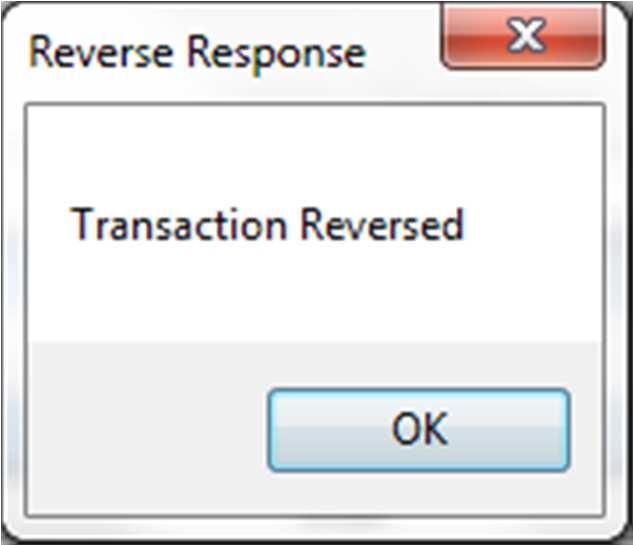 Click OK on the Delete Transaction Window to continue. Click Perform Return to void the transaction.