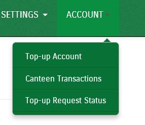 6. To check your Top-up request status, select Top-up request Status on the navigation menu.