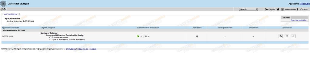 Step 31 Application Status Here you see that your application has been sent but not yet processed.