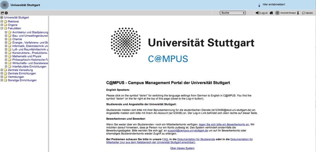 REGISTRATION Step 01 Connect to the portal Step 03 Registration access Please use the link (https://campus.uni-stuttgart.