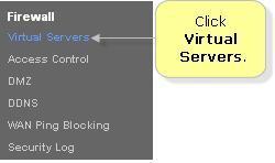 Leave the password blank followed by pressing the Submit button. Select the Virtual servers on the left.