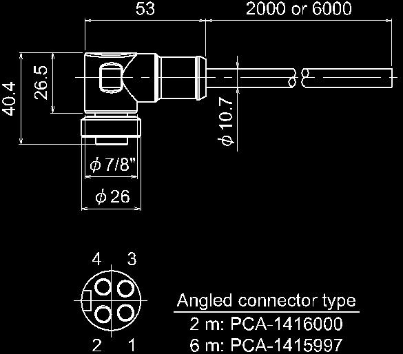 7 mm AWG16 94 mm (when fixed) Pin No.