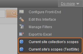 Current site collection's scopes to define or modify the default site collection scopes used by default by every site.
