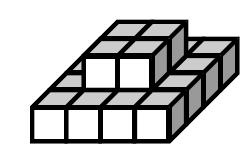 Set 8 1. Look at the figure below. Measure the volume by counting the cubes.