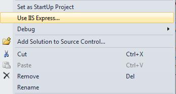 2. Back in the Solution Explorer, select your project and hit F4 to display the