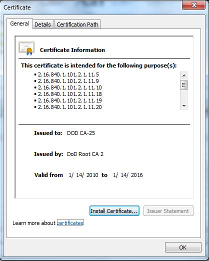 Click to expand certificate group Click to select a certificate.