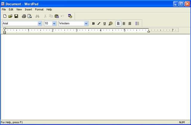 TOPIC: WORDPAD LEARNING OBJECTIVE:To identify parts of a WORDPAD window.