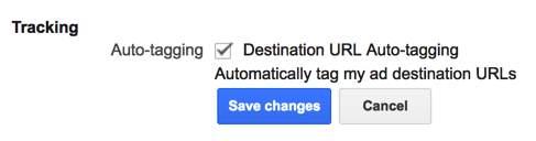 information in your Google Analytics account. To enable auto-tagging: 1 2 3 4 5 6 Sign into your organization s AdWords account. Click on the gear icon and select Account Settings.