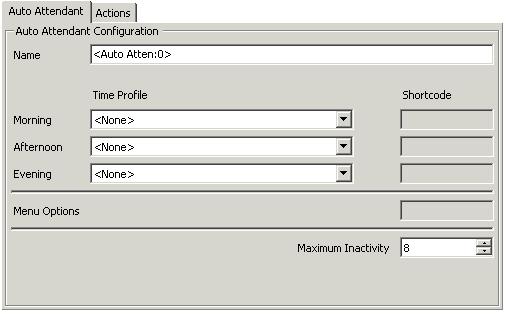 Configuring Embedded VoiceMail Create an Auto Attendant The following process shows by example the setup for an auto attendant for Embedded VoiceMail.