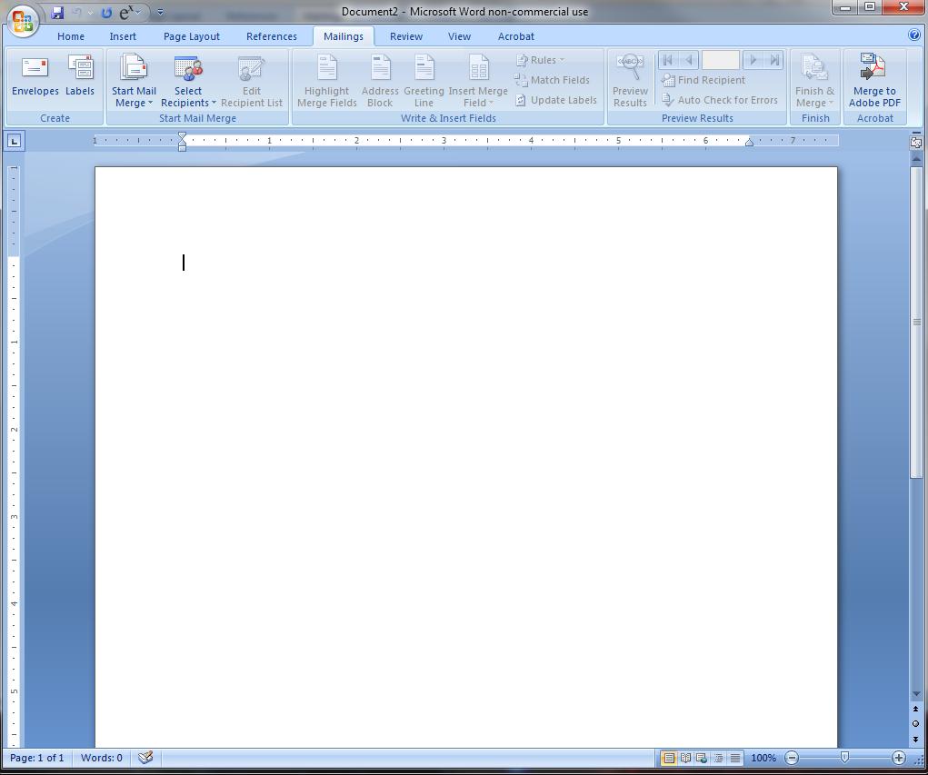 Microsoft Word Mail