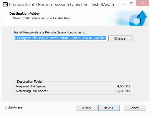 At the Remote Executables Path screen, change any paths