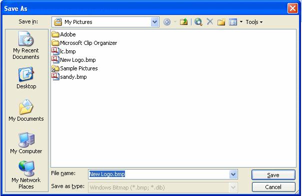 Then, click on File in the Menu Bar then click Save As If you are using Windows XP a Save As menu