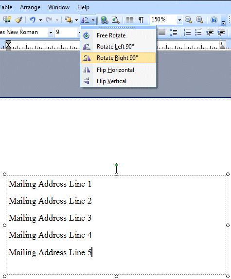 Look at the Mailing Address Lines 1, 2, 3, etc. above. This is where you can paste a mailing label. Or, better yet, create a mailing list in Microsoft Word, Outlook Mail, Publisher, Excel or Access.