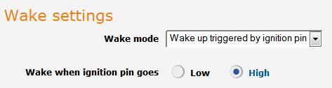 Wake settings Use the Wake mode drop down list to select a condition under which the router should return from the sleep state.