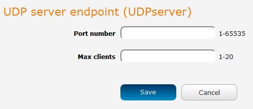 TCP client: This creates a TCP client endpoint with the following options available.