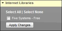 Click Select All to show results from all Internet libraries. Click Select None to omit results from Internet libraries.