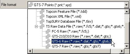 Total Stations Converting Raw Data Files to GIS Format 1. Click Convert on the toolbar to display the Convert File dialog box (Figure 2-19). Fig 2-19. Click Convert Icon 2.