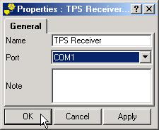 TPS Receivers 2. Right-click the TPS receiver icon. From the pop-up menu, click Properties. 3.