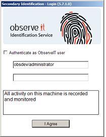 ObserveIT s Secondary Identity mechanism allows you to manage and secure shared-user access without requiring the overhead, complexity, or expense of password rotation or password vaults.