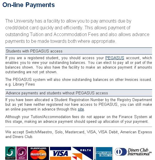 How to pay the deposit online The online payments page can be found at http://www.strath.ac.