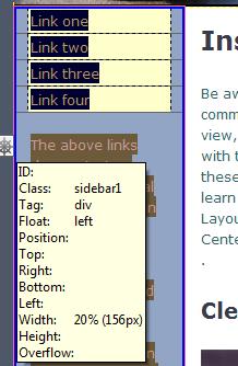 179. Now you know that the whole side area belongs to a div with an id of sidebar1. 180.
