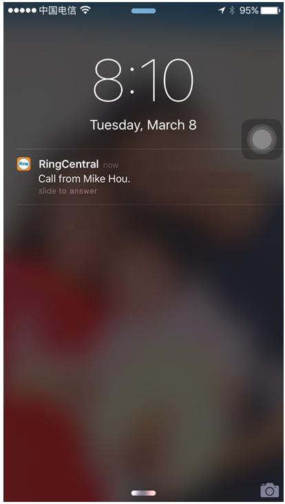 RingCentral Mobile App Guide Changes to Call Incoming Notification 102 Changes to Call Incoming Notification Incoming Call Notification messages have been shortened and simplified: Shortened text