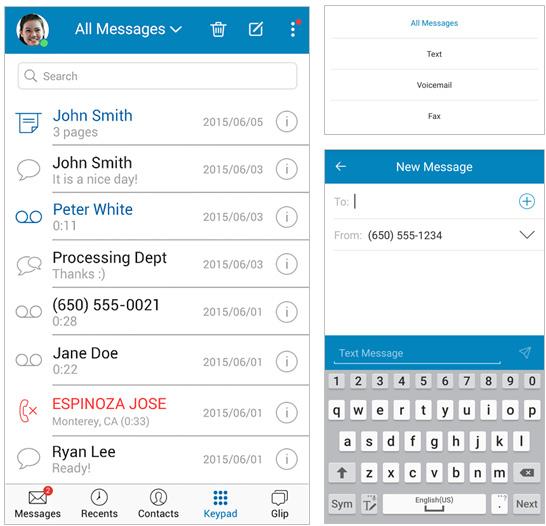 RingCentral Mobile App Guide The Main Menu 19 The Main Menu All Messages When you log in, All Messages will be the first screen displayed on your Mobile app.