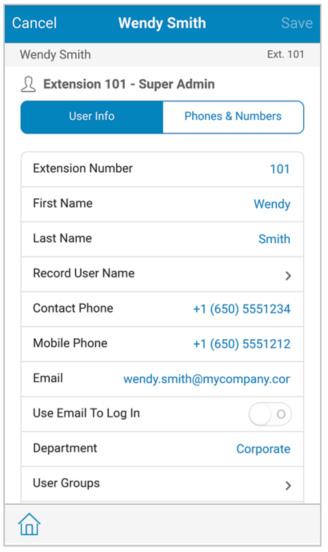 RingCentral Mobile App Guide Managing Your User Settings 45 Extension Number: Callers to your company number can reach you by entering this extension number.