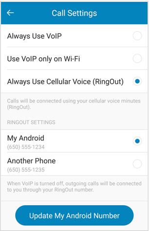 RingCentral Mobile App Guide RingOut Mode 66 RingOut Mode To make outbound calls with RingOut Mode enabled, the RingCentral mobile app uses your cellphone s native calling system through your