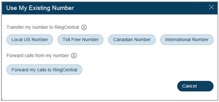 calls to an existing number to your RingCentral number To Transfer an Existing Number To transfer a number or set of numbers to your