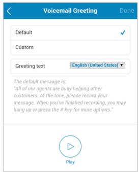 Take Messages Only to send callers to voicemail. You can choose to take messages or not, and can customize the voicemail greeting.